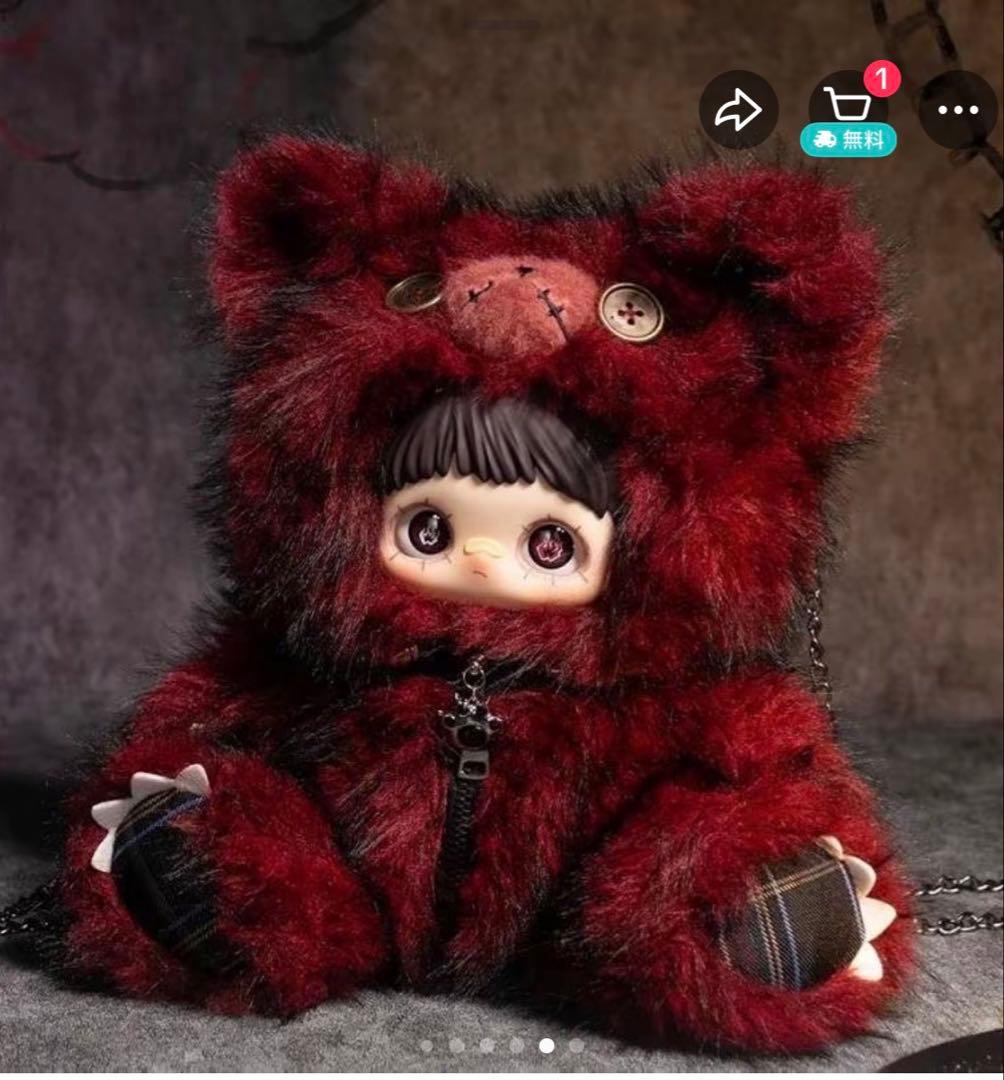 MayMei ぬいぐるみ　リュック　霉霉 反逆ぬいぐるみ　赤くま