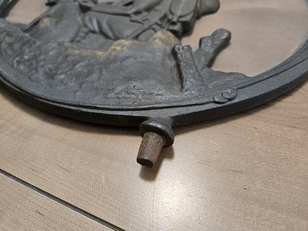 日本軍　軍用犬衝立て　レリーフ