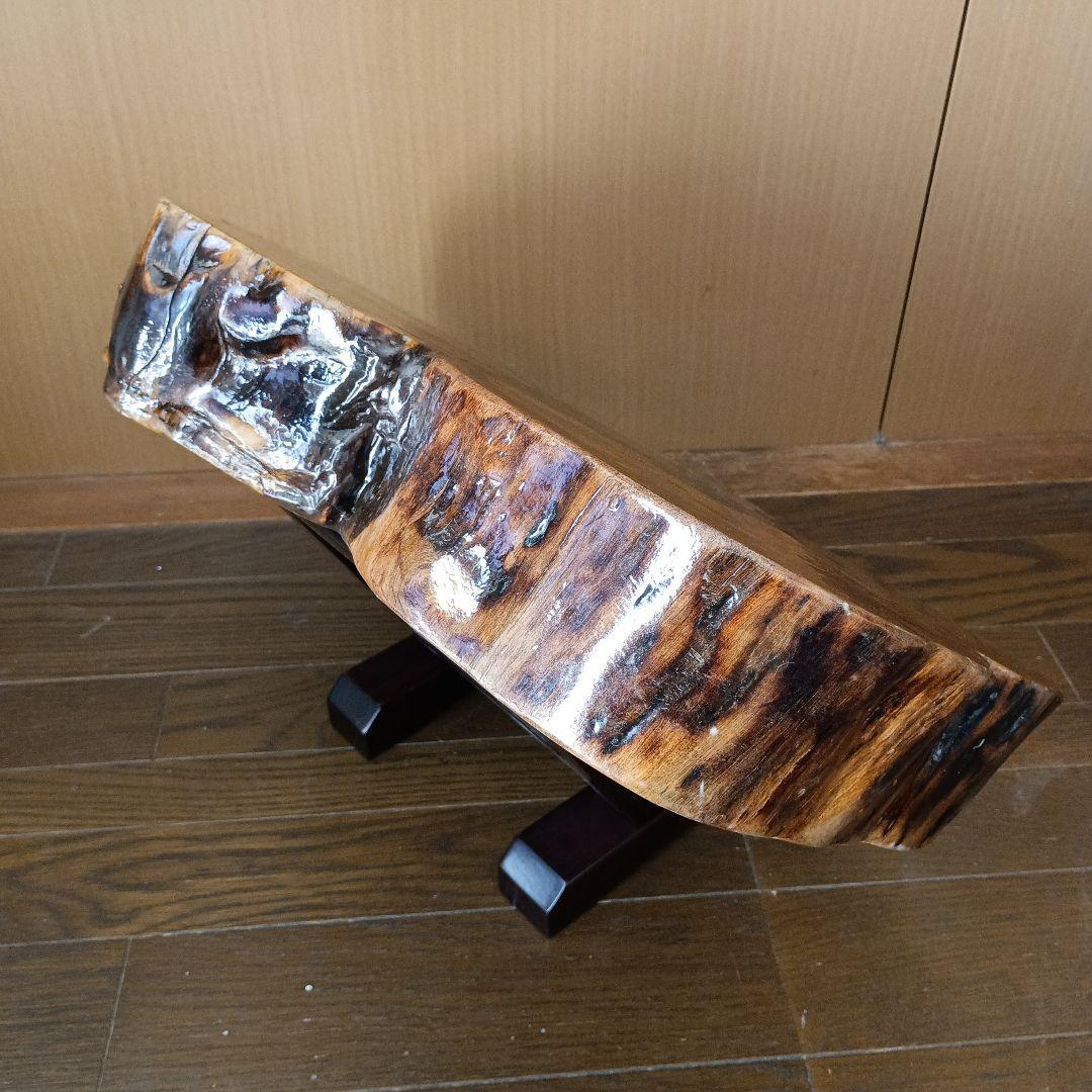 天然木　黒柿置物 樹齢150年以上の希少黒柿の置物