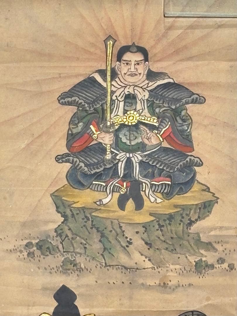 「法華題目 三十番神」極彩色 江戸時代後期頃筆 1幅|日蓮宗 法華経 御本尊