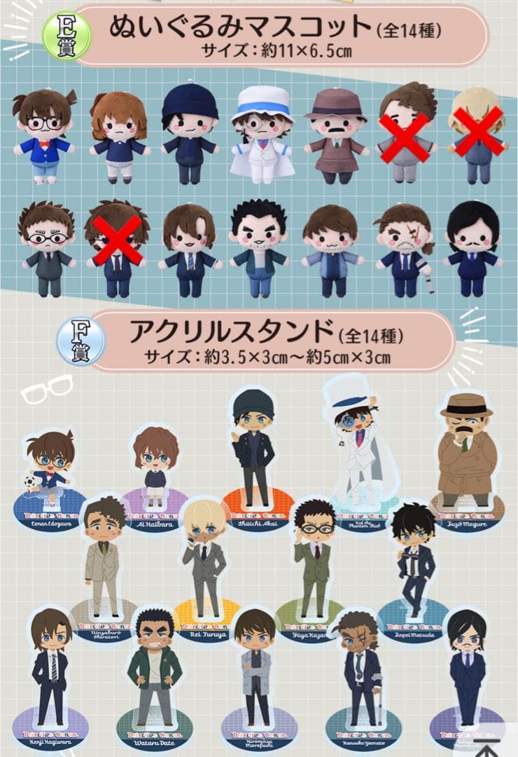 名探偵コナン　セガ ラッキーくじ　ほぼコンプセット