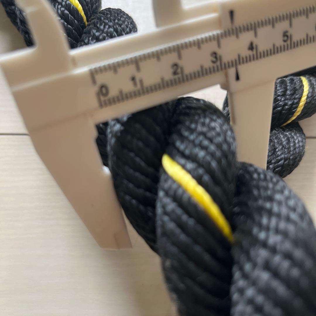 トレーニングロープ 約3m φ34黒と黄色