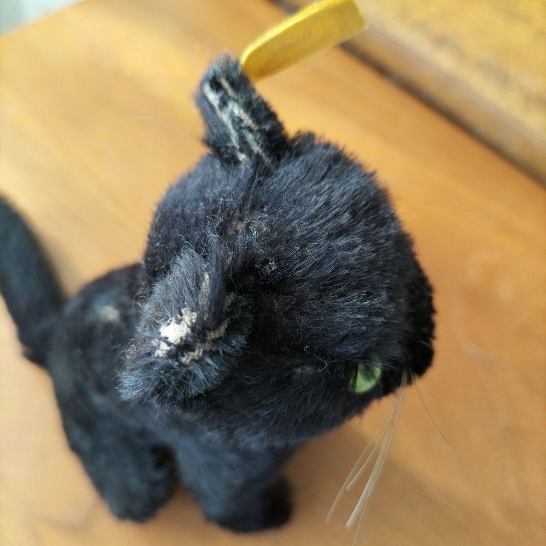 ビンテージ　シュタイフ　kitty キャット　黒猫
