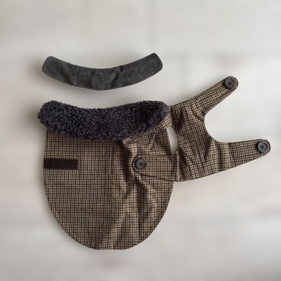 ote リバーシブル　トレンチコート　犬コート　オシャレ