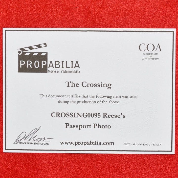 『THE CROSSING』小道具 リースの旅券用写真