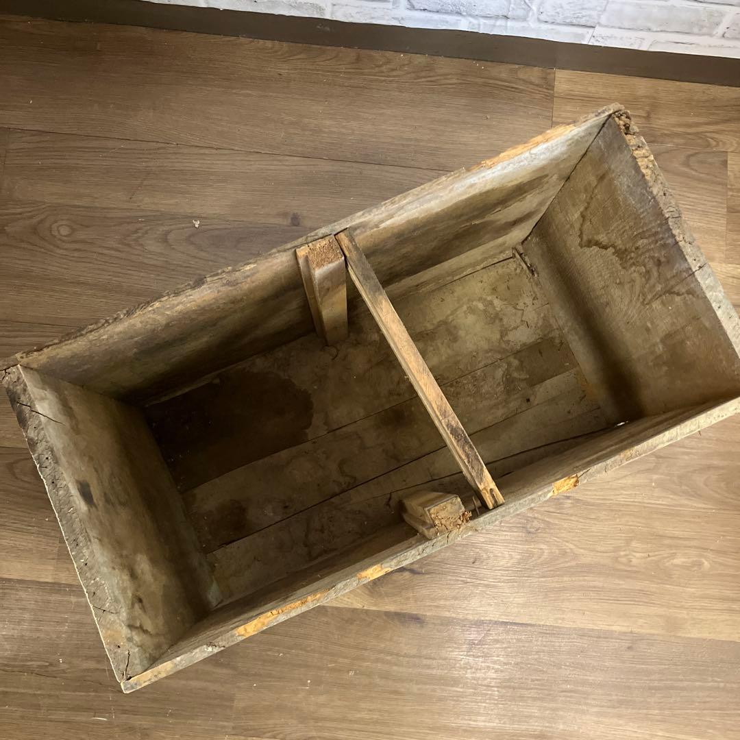 B-1 アンティーク 木箱 昭和レトロ ヴィンテージ 運搬箱 収納 什器
