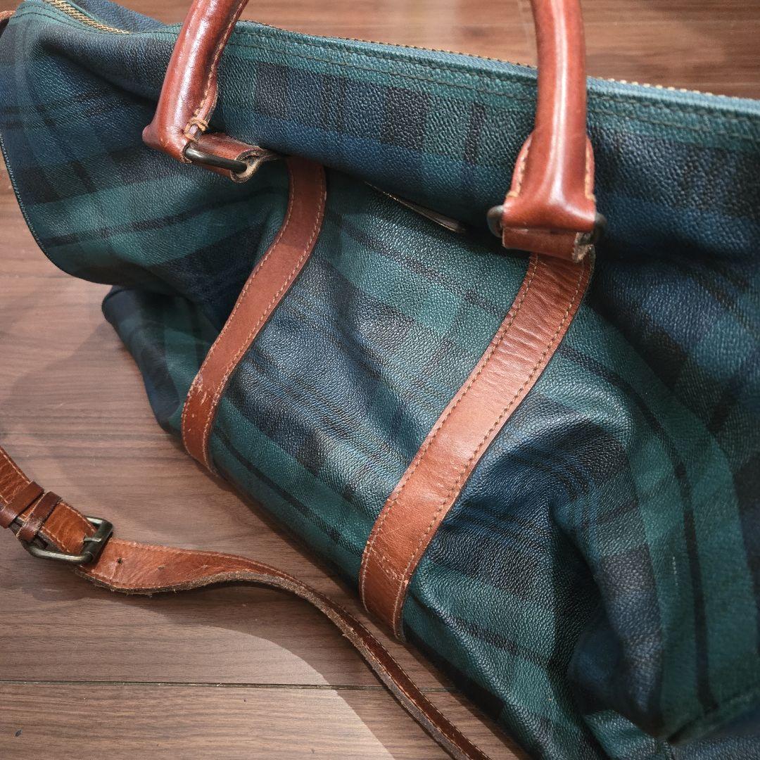 Polo Ralph Lauren グリーンチェック ボストンバッグ