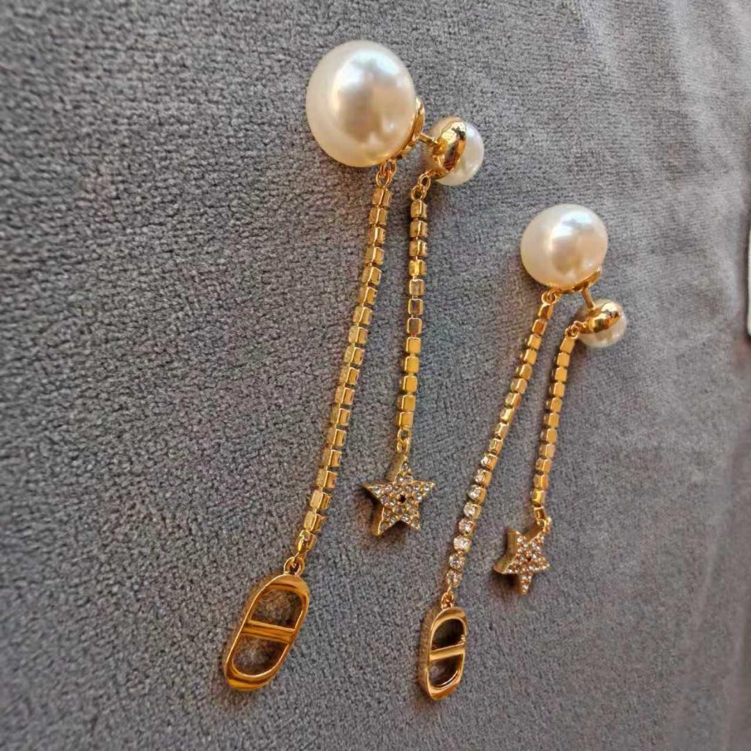 ピアス ロング ゴールド CDチャーム スター
