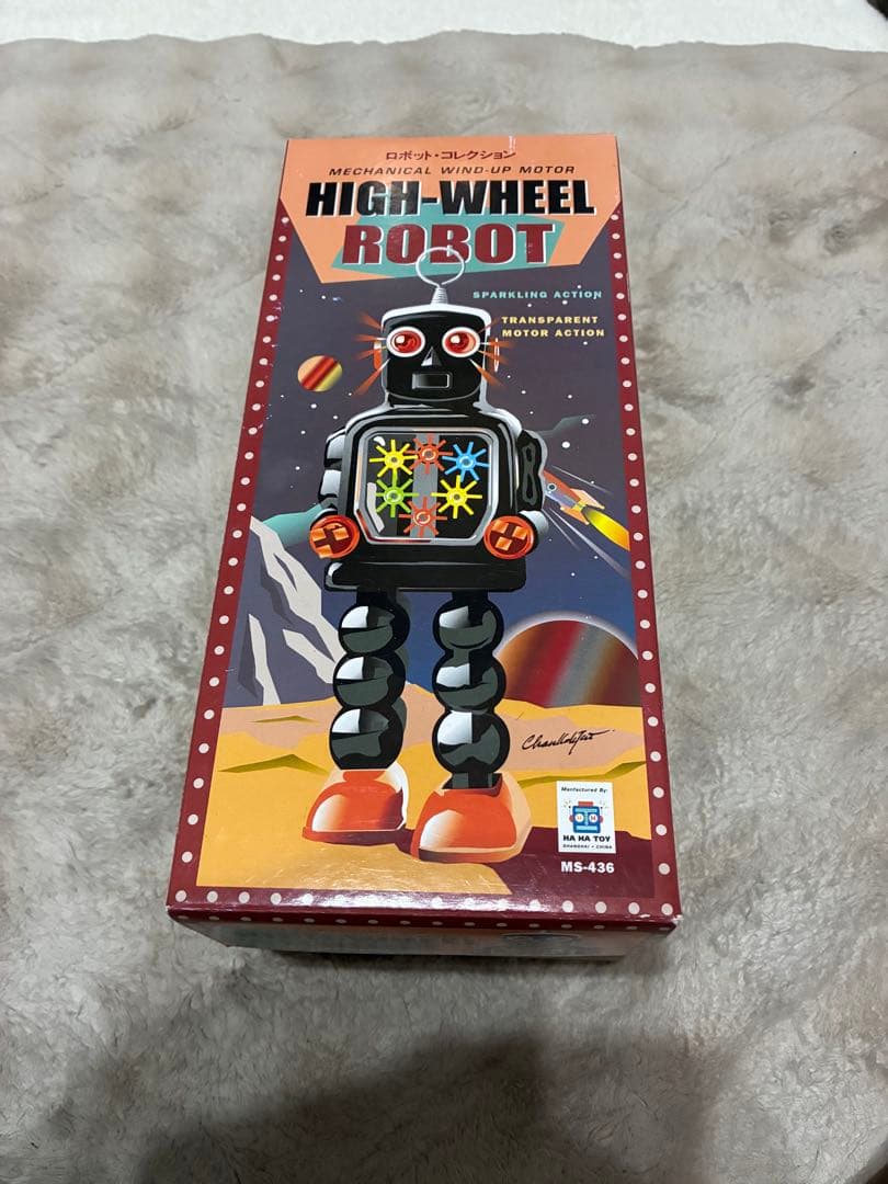 動作確認済【極美品】HIGH-WHEEL ROBOT ブリキロボット
