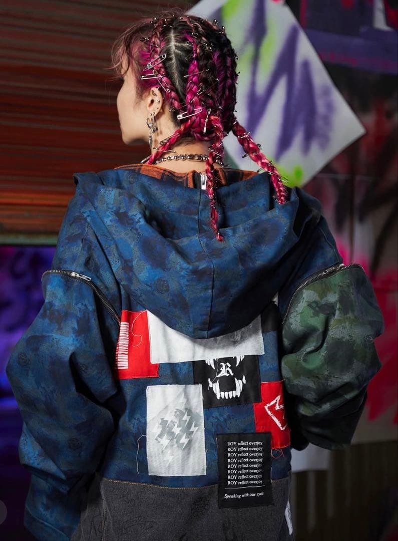 LiSA ROY reflect overjoy 迷彩ジップジャケット(ブルー)