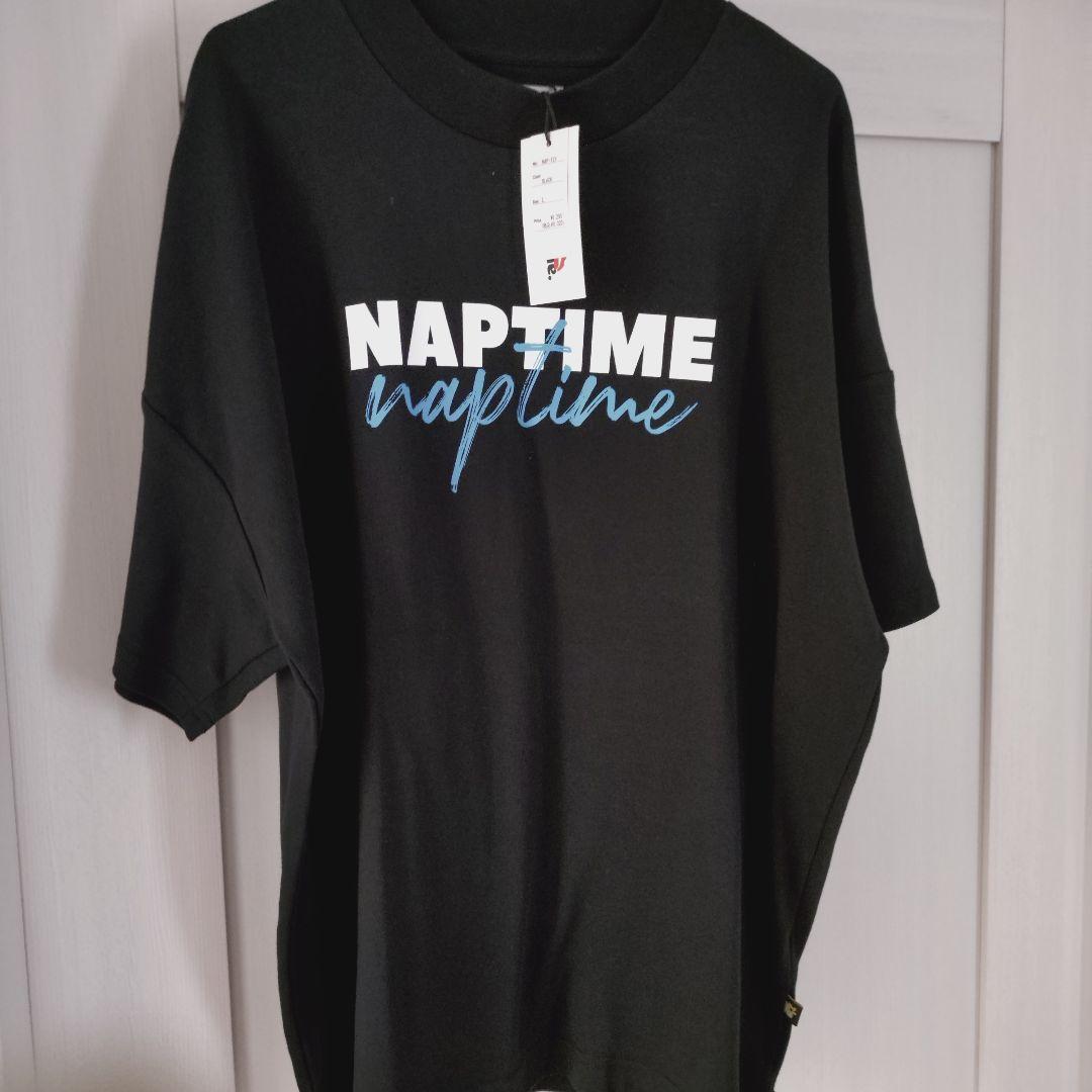 NAPTIME ブラック Tシャツ オーバーサイズナップタイム