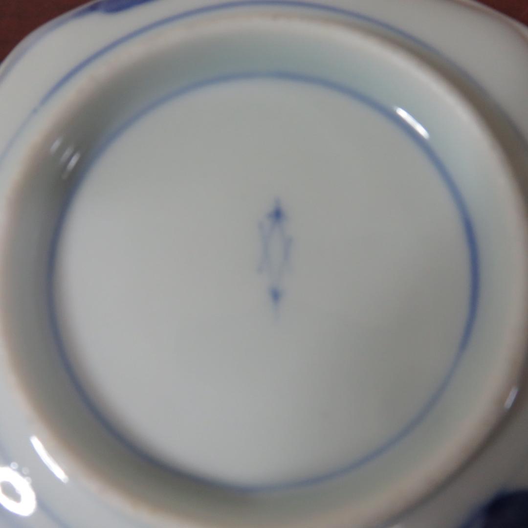 八角皿 伊万里 古代唐獅子 五寸皿 2枚 明治 大正 希少 美品 極上