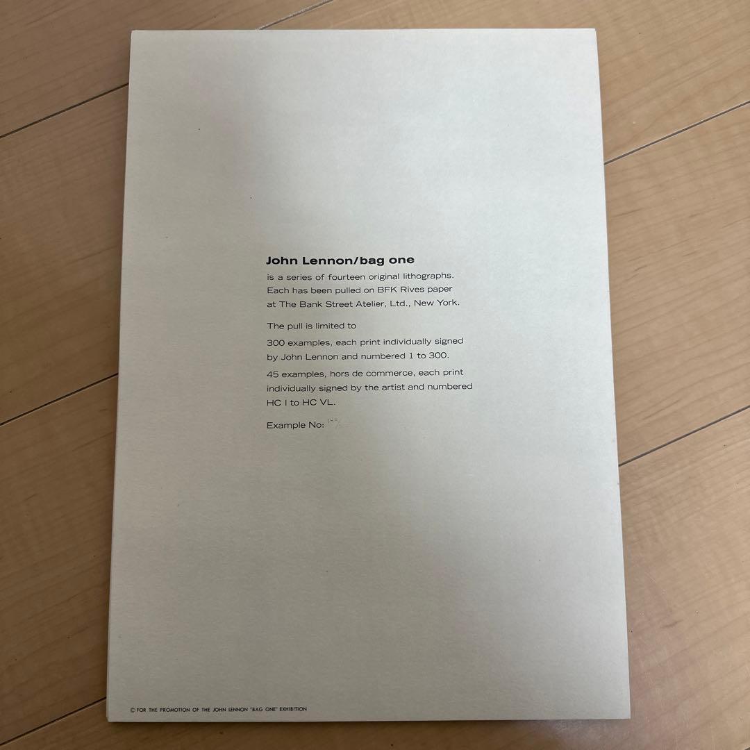 ジョンレノン／Bag One／リトグラフ／掛け時計