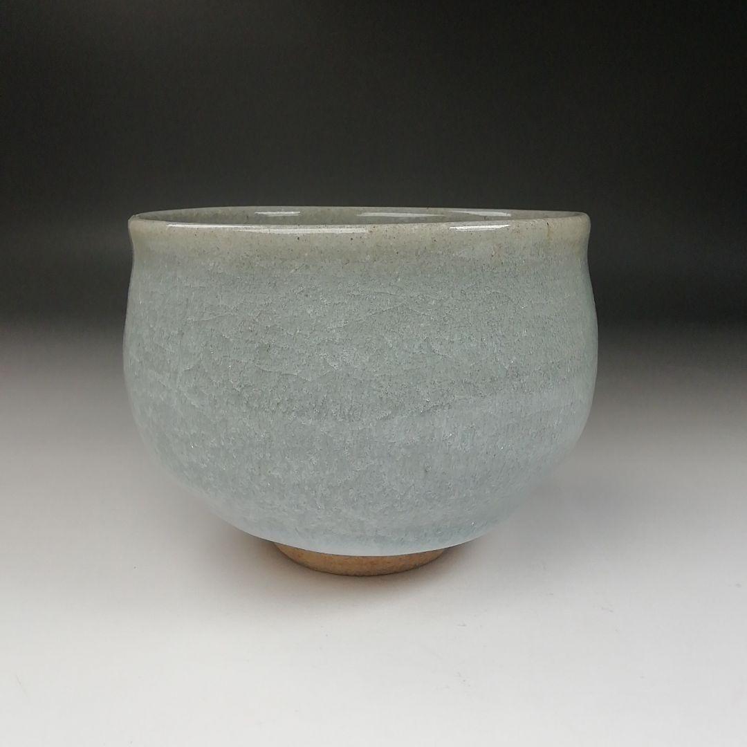 Ｔ４１３　茶碗　『白石釉　茶碗』『清水正 作』　共箱　抹茶碗　茶道具