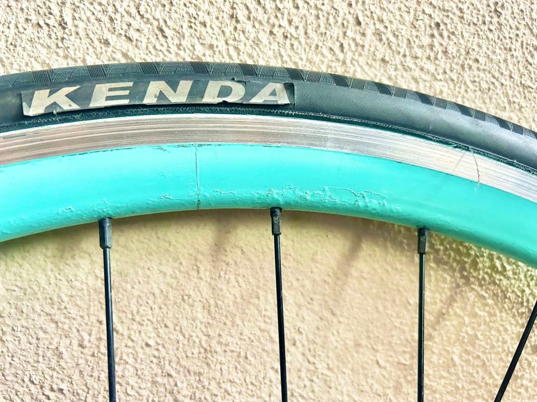 ビアンキ【Bianchi純正】クリンチャーホイール＆タイヤ後輪★珍しいチェレステ