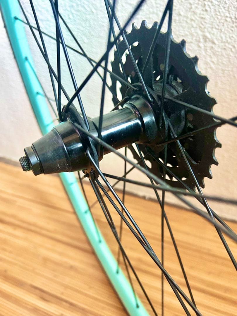 ビアンキ【Bianchi純正】クリンチャーホイール＆タイヤ後輪★珍しいチェレステ