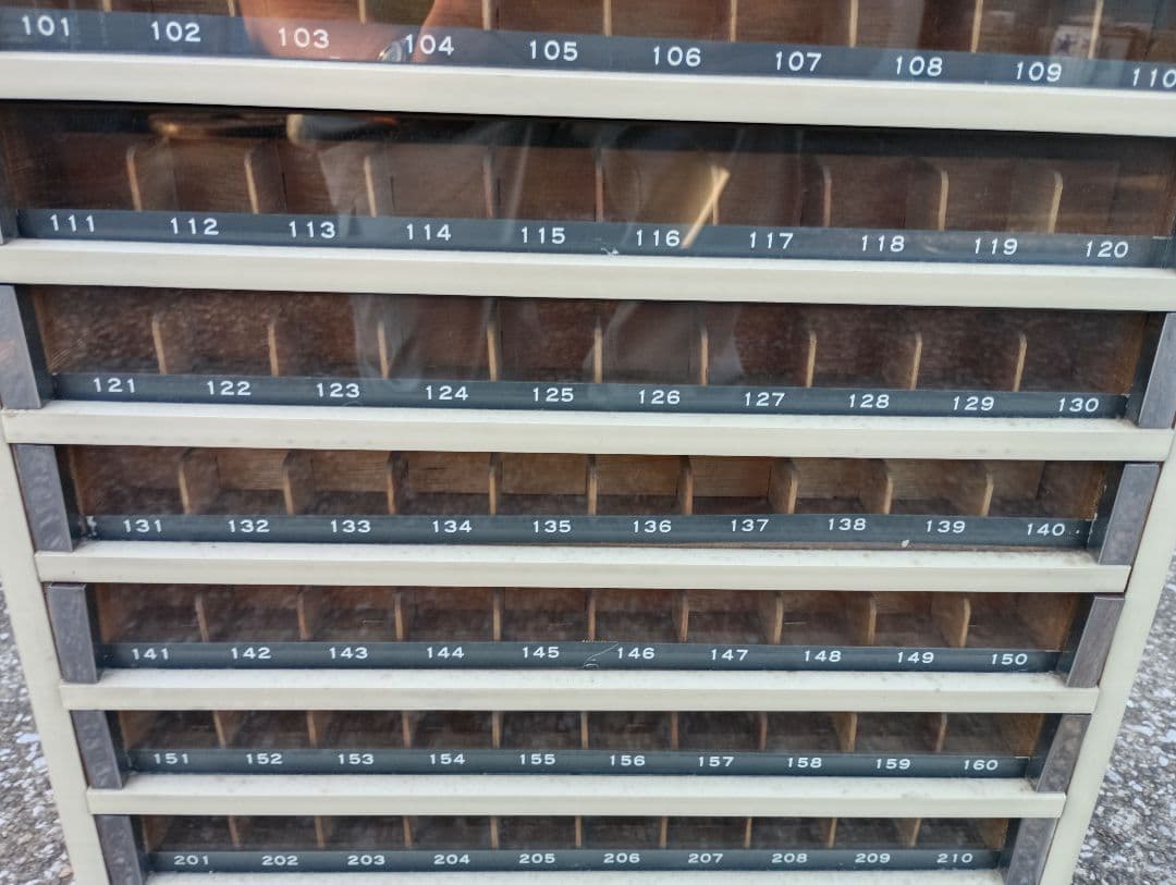 4255）糸販売木製ケース　　手芸 店舗什器 昭和レトロ