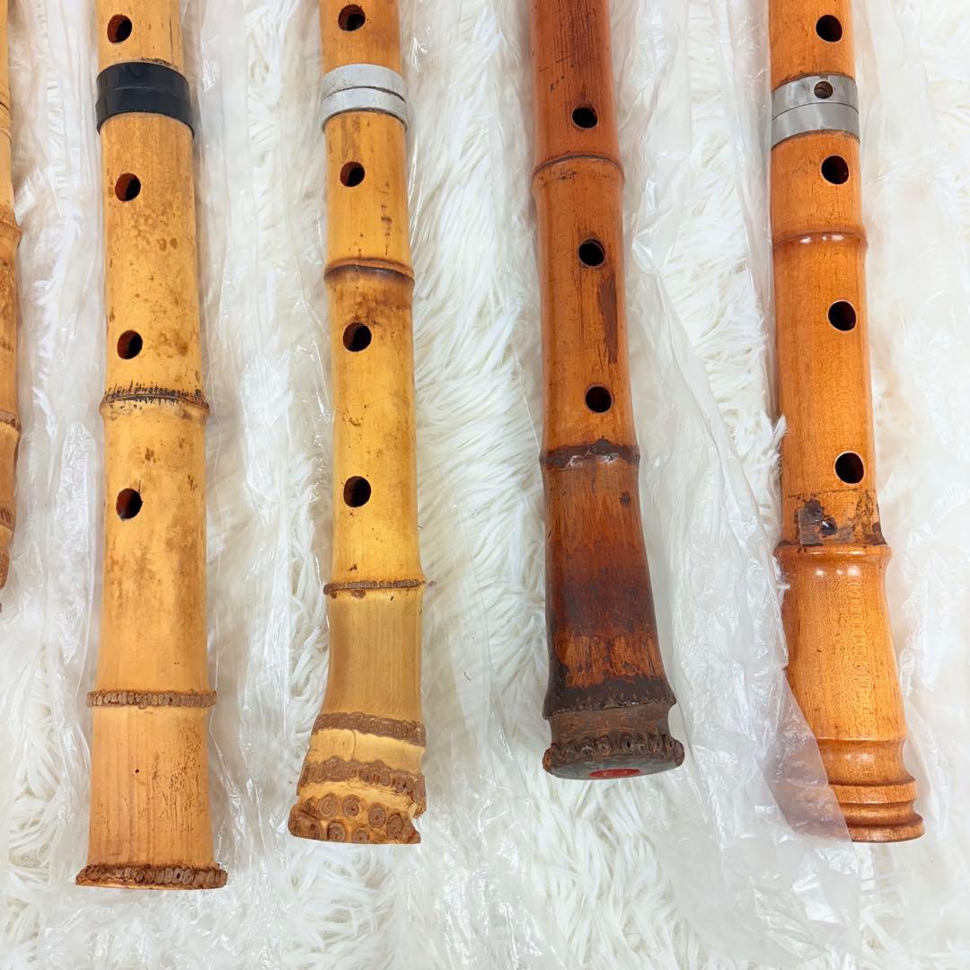 尺八 本体 8本セット ハードケース付き まとめ 和楽器 付属品 希少