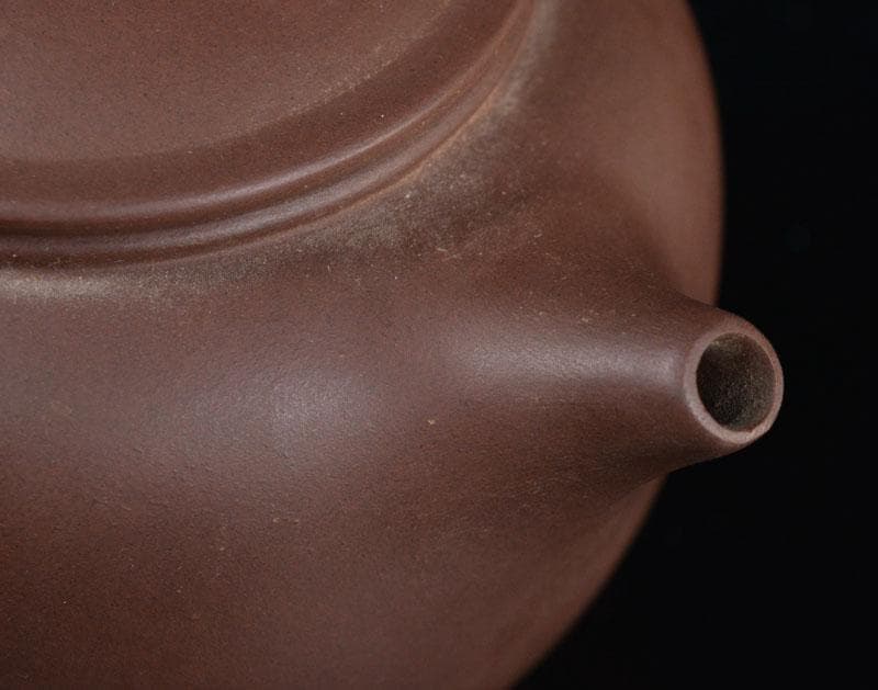 中国　紫砂　朱泥　急須　茶壷　陸羽一九八七年銘　V　R5346