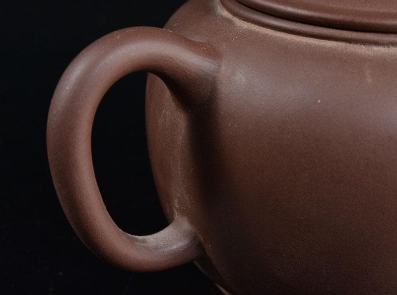 中国　紫砂　朱泥　急須　茶壷　陸羽一九八七年銘　V　R5346