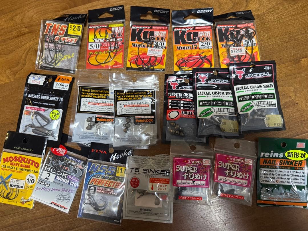 ワームセットまとめ⭐︎ゲーリー、ジャッカル、ジークラック　フックシンカーおまけ付き