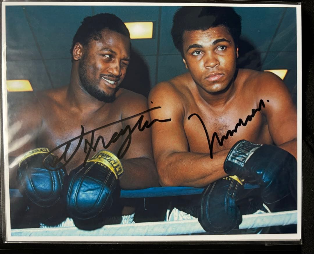 モハメド・アリ、ジョー・フレージャー直筆サインポートレート　ボクシング　格闘技