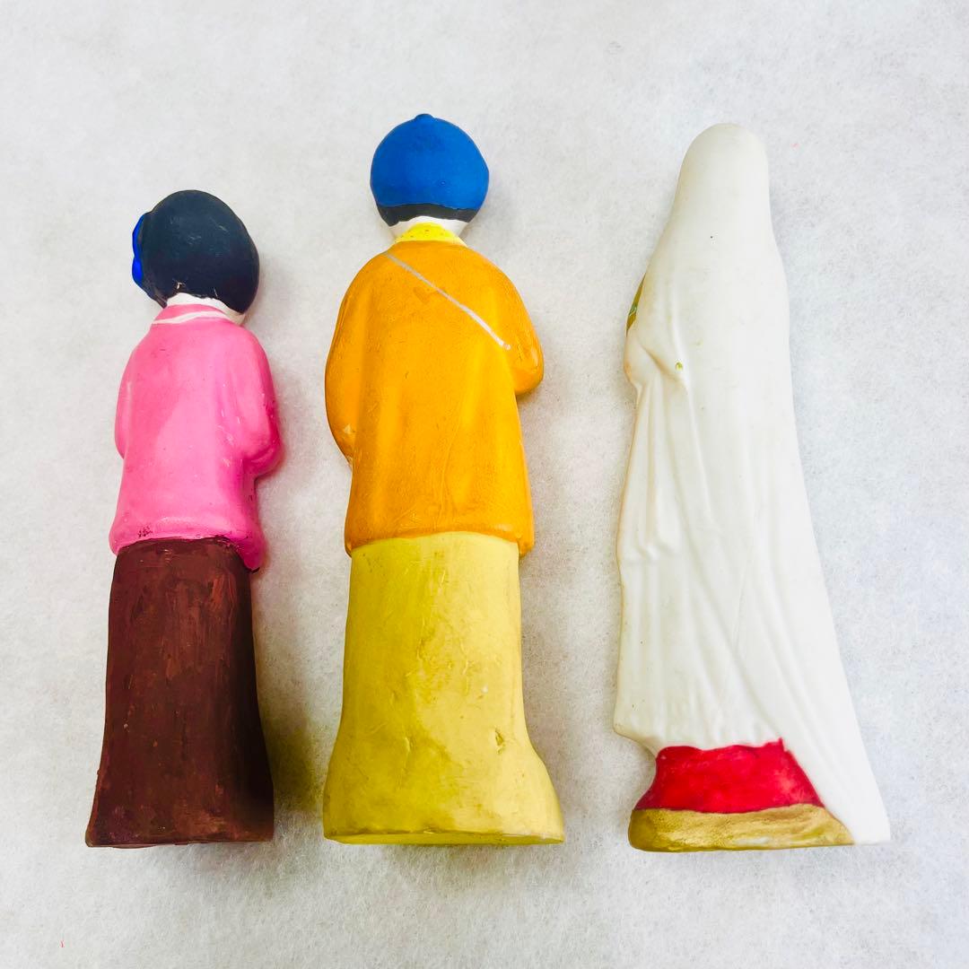 昭和初期 土人形 8体セット 郷土玩具 女性像 全長約15〜20cm 美品