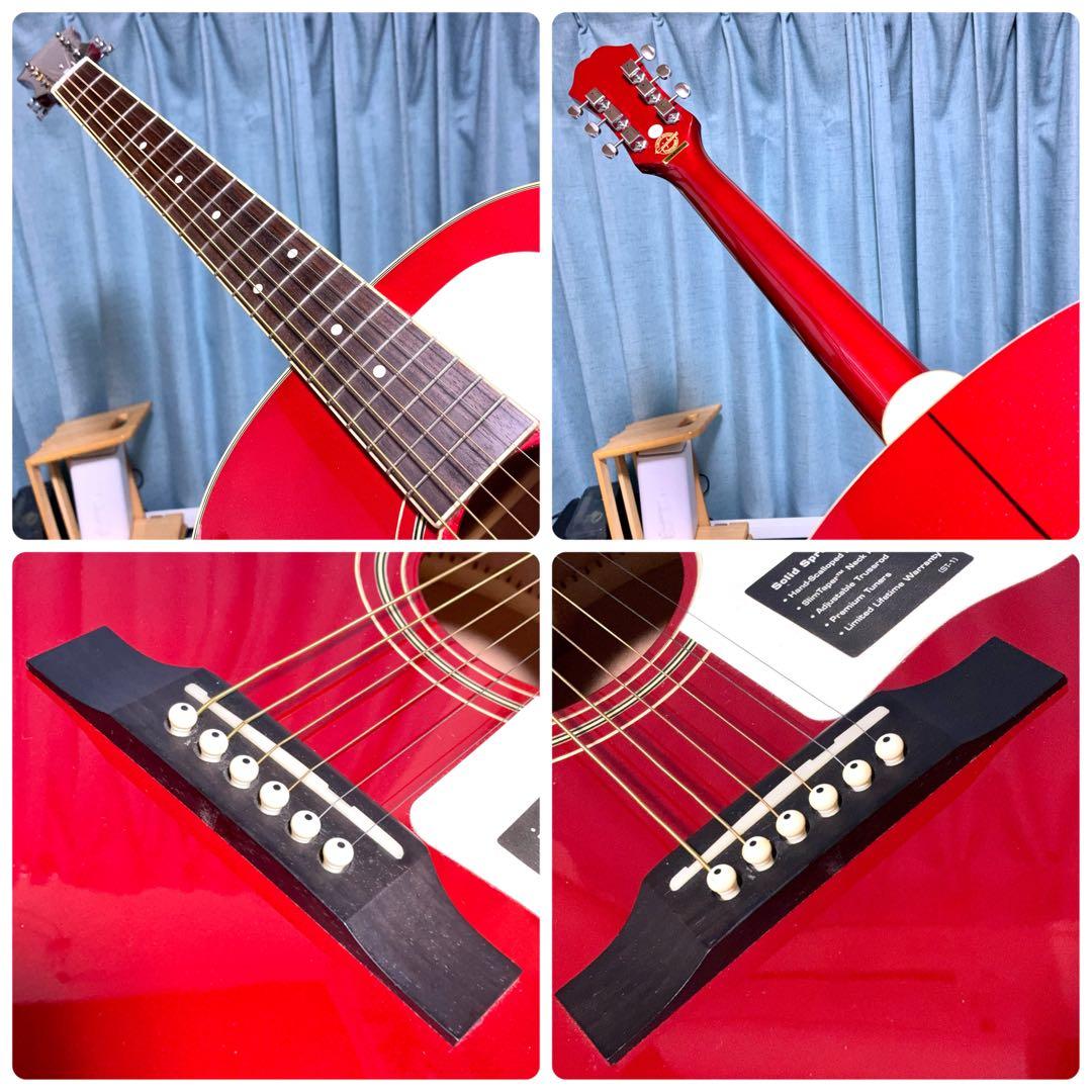 【牛骨★ギブソン直系】Epiphone☆EJ-45S赤【弾き易く調整☆新品弦】