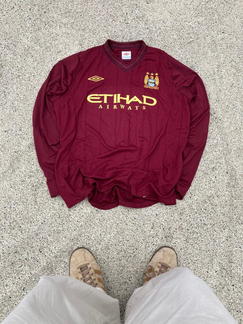 【入手困難】アンブロxマンチェスターシティ アウェイユニフォーム 長袖 XL