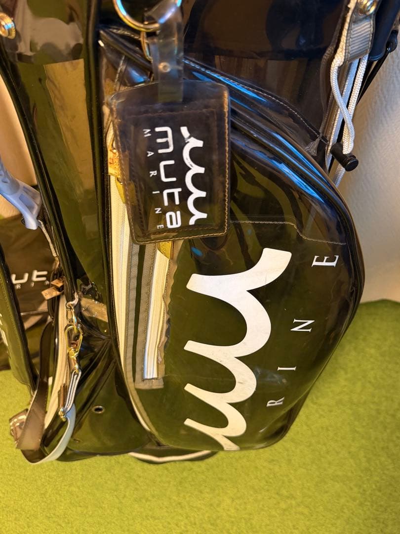 MUTA marin スタンド キャディバッグ ブラウン/クリア スケルトン