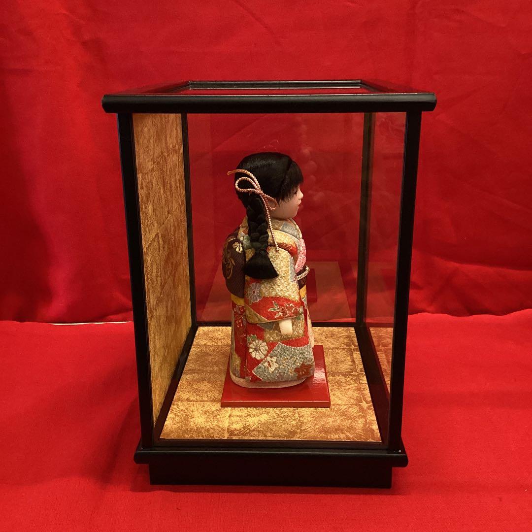 木目込市松人形　三つ編み　4号 ケース付き　東玉