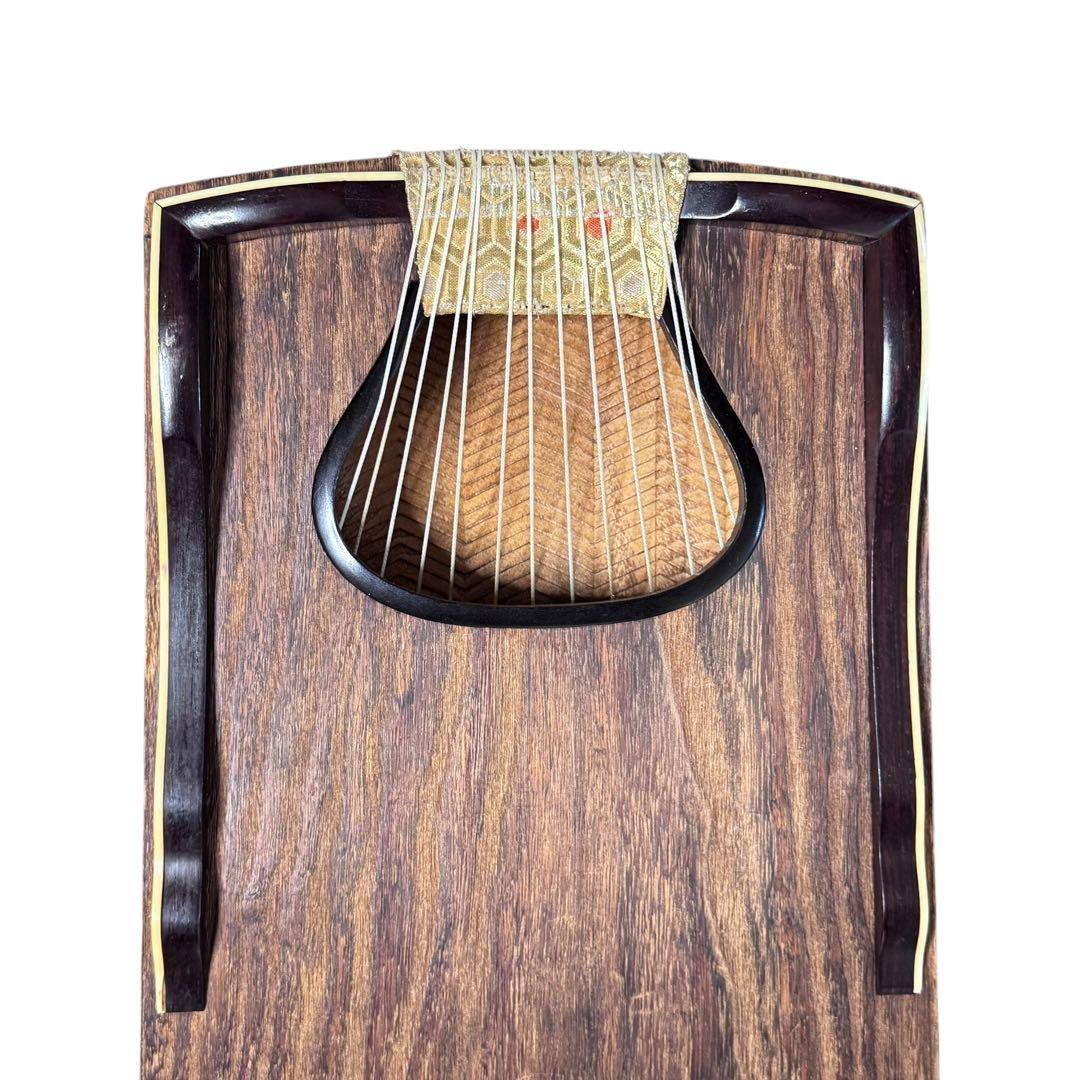 【最上級品】くり甲 綾杉彫 13絃箏 琴 透かし玉縁包み