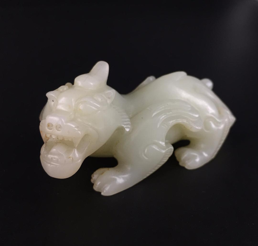 漢代 瑞獣貔貅置物 古玉老玉和田玉 中国美術骨董工芸品 収蔵品