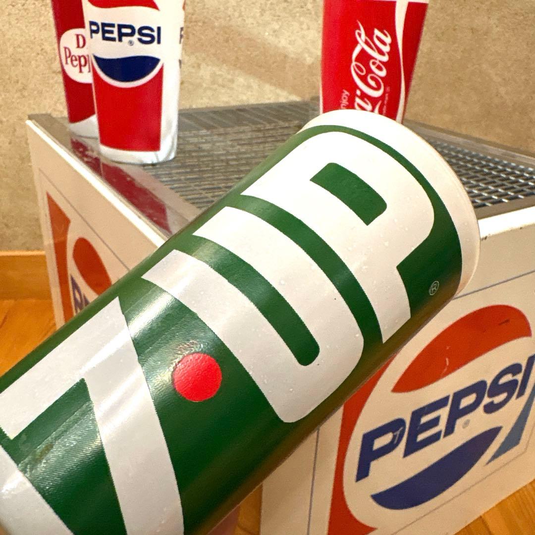70年代　ペプシ　コカコーラ　7up ドクターペッパー　ミルクグラス　フルセット