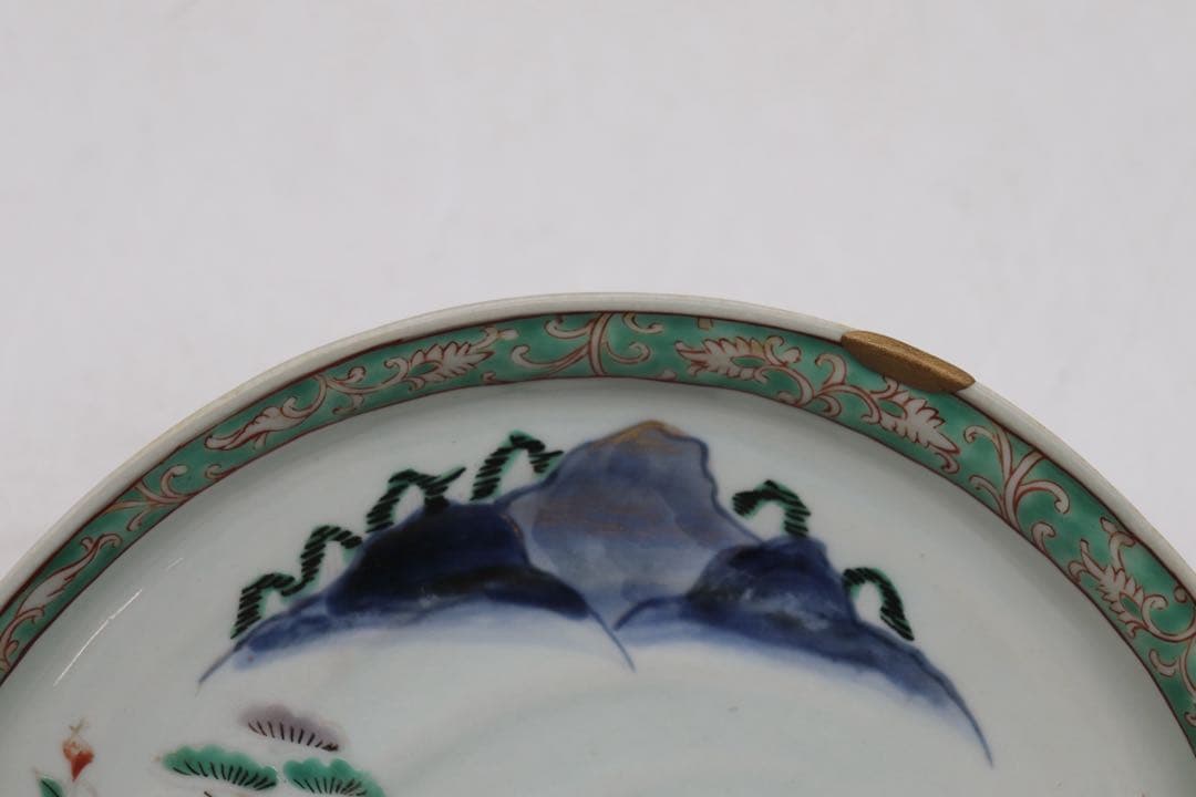 江戸　伊万里色絵　あわび型盛皿　大明年製銘　アンティーク　送料込み251010