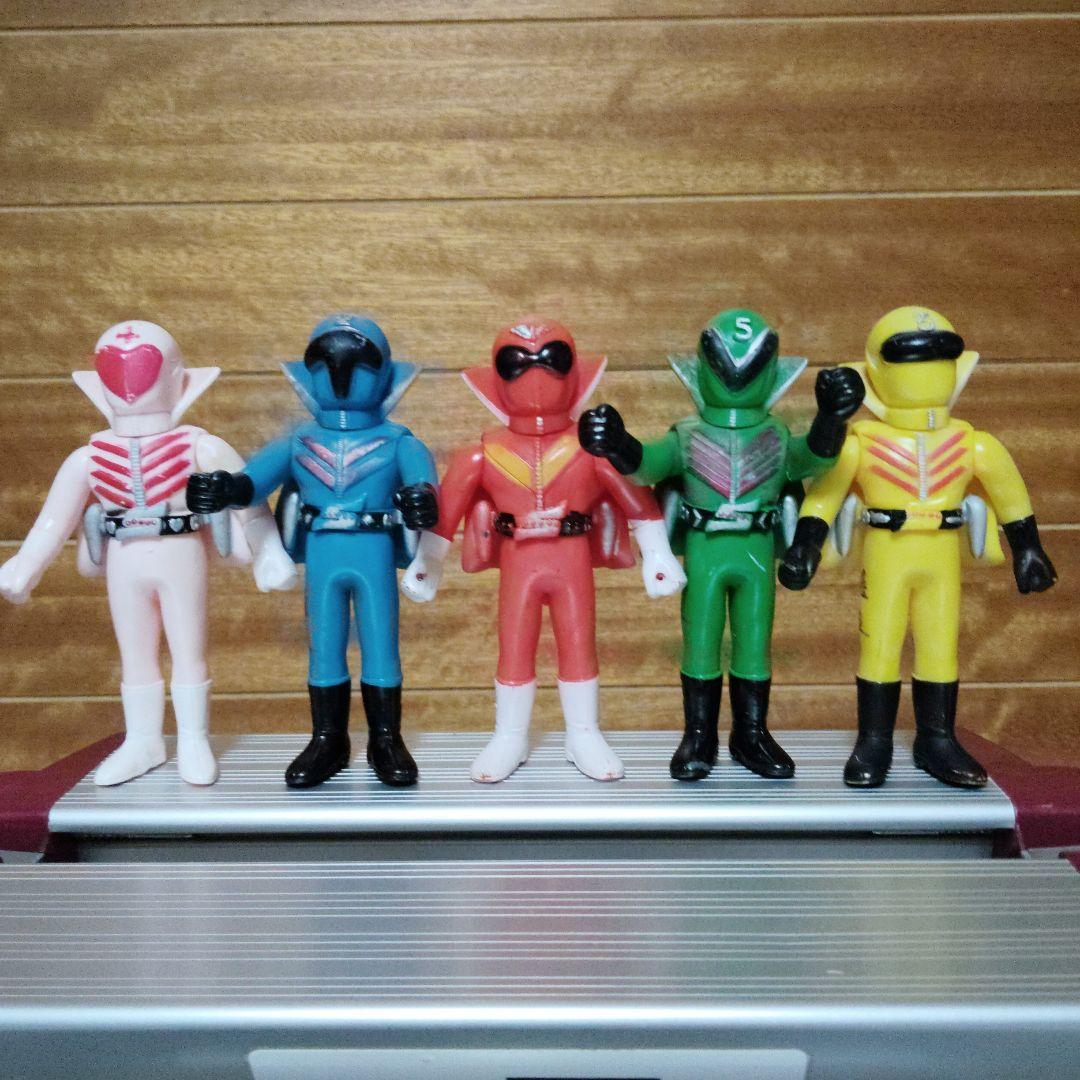 【貴重】秘密戦隊ゴレンジャー　フィギュア 5体セット当時物