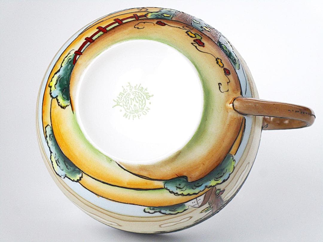 オールドノリタケ ウッドランド カップ ソーサー アンティーク