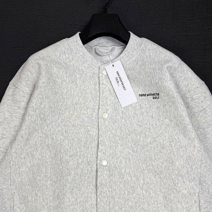 新品 ナノユニバース ゴルフ 裏起毛 スウェット ブルゾン スナップボタン XL