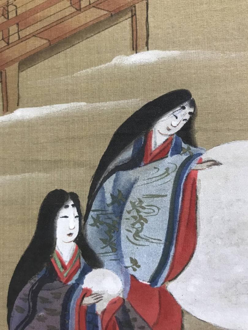 【真作】土佐光文/人物図/三幅/宮中図/掛軸/名家伝来/AC-21