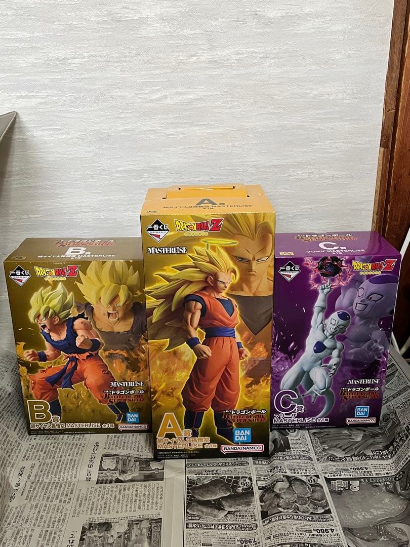 一番くじドラゴンボール　A,B,C賞3体セット