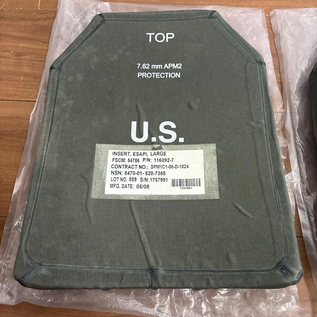 未使用品　米軍実物　STRIKE FACE ESAPI 7.62mm LARGE