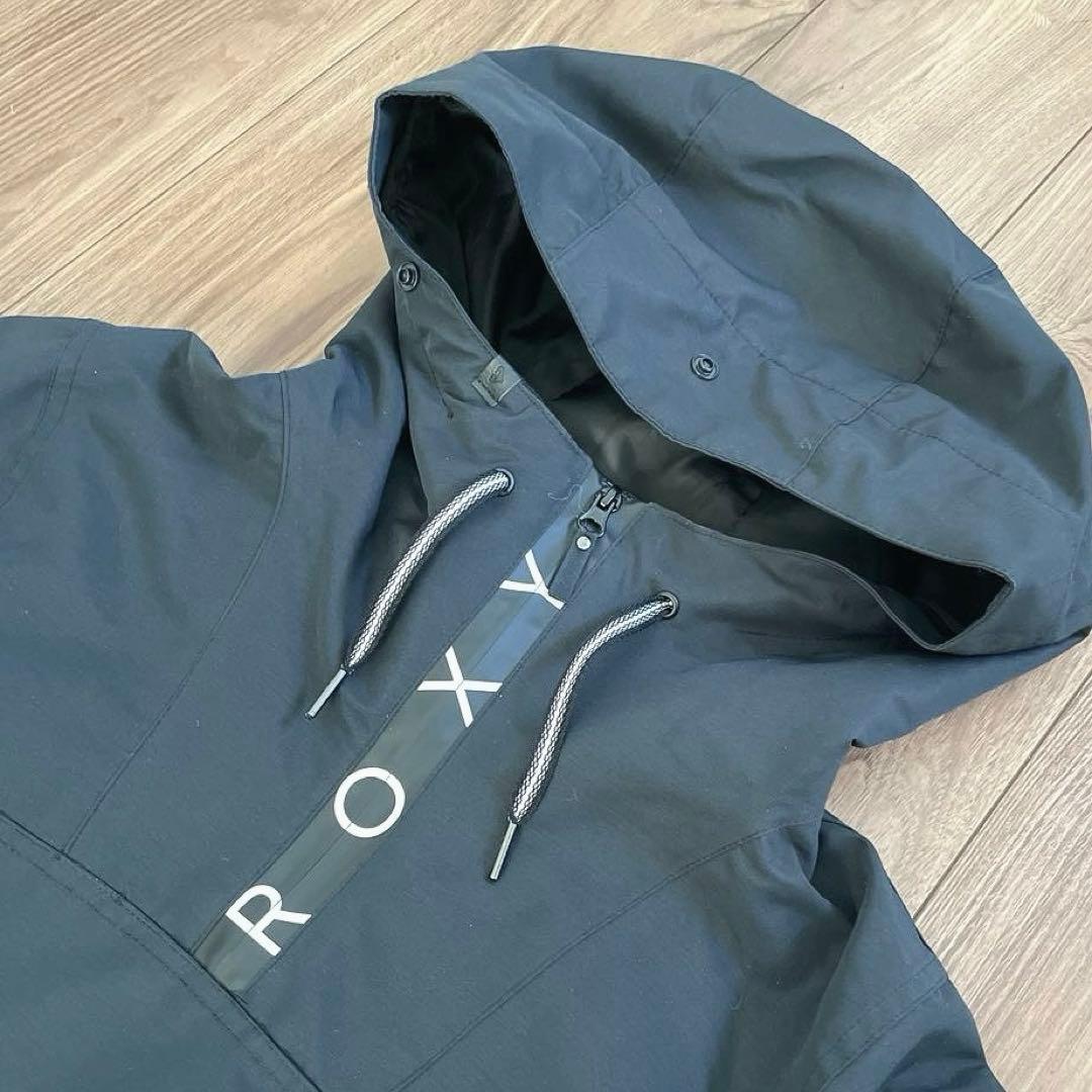 試着のみ ROXY スノーボードウェア S フード付きアノラック ブラック 美品
