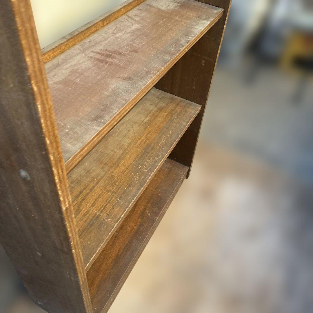 ヴィンテージレトロ　書棚　本棚　シェルフ　古家具　古道具　マイナスネジ6段172