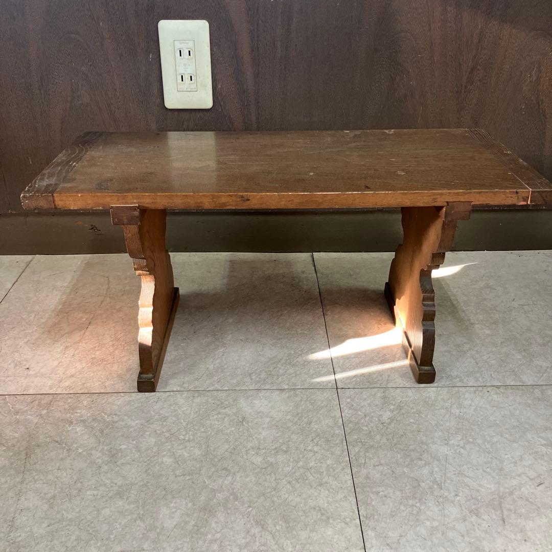 A-壁 昭和レトロ 文机 古家具 飾り台 花台 ローテーブル 無垢材 レトロ