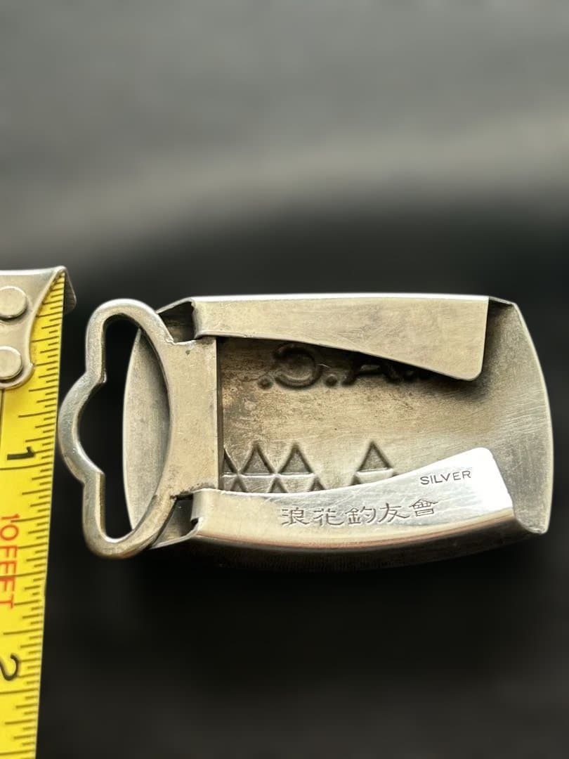 銀製　SILVER シルバーバックルNAC浪花釣友會24g