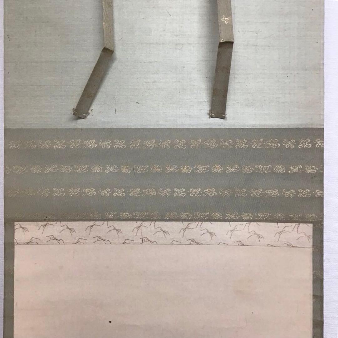 K茶道具　掛軸　杜若(かきつばた)　小寺雲洞作(明治ー昭和)共箱　S1014KJ