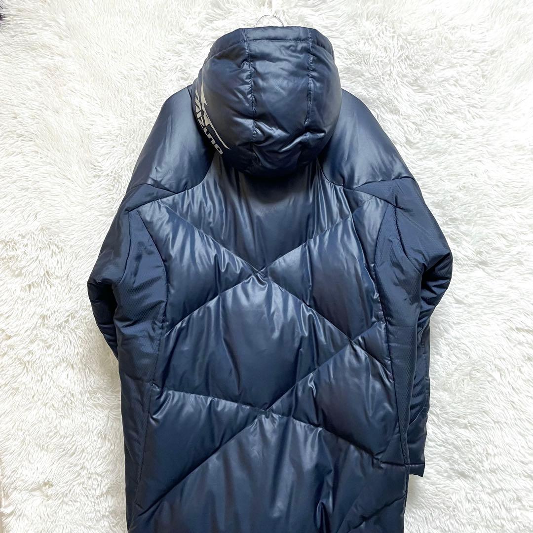 MIZUNOミズノ ダウンベンチコート ダウン80％ 刺繍ロゴ XL 肉厚