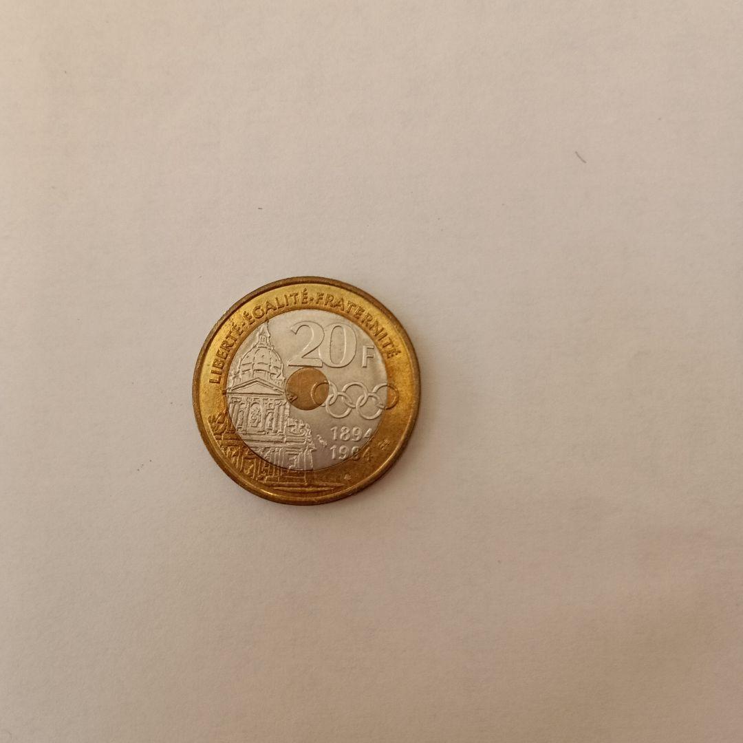 国際オリンピック委員会設立（IOC）100周年記念　フランス旧20フラン硬貨