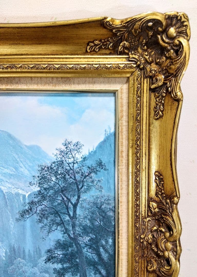 風景画　油彩画　 アンティーク額縁　ゴールドフレーム　【P20号】「匿名配送」