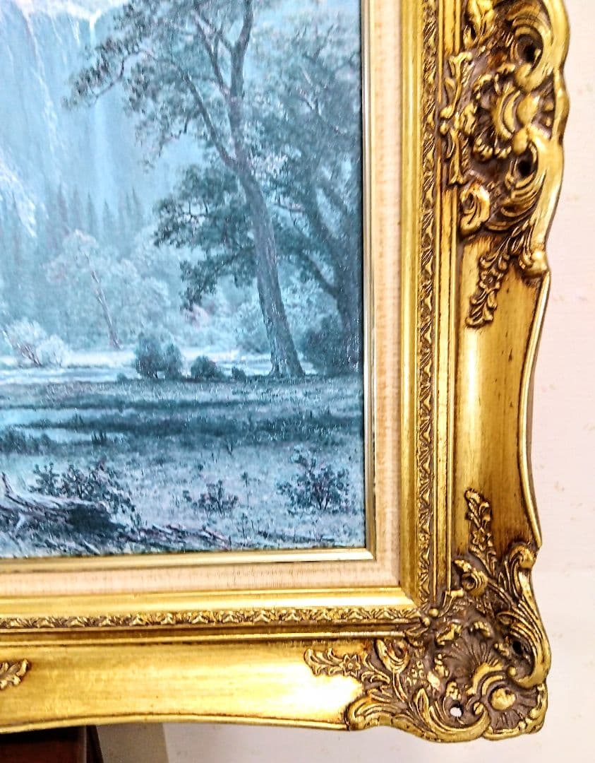 風景画　油彩画　 アンティーク額縁　ゴールドフレーム　【P20号】「匿名配送」